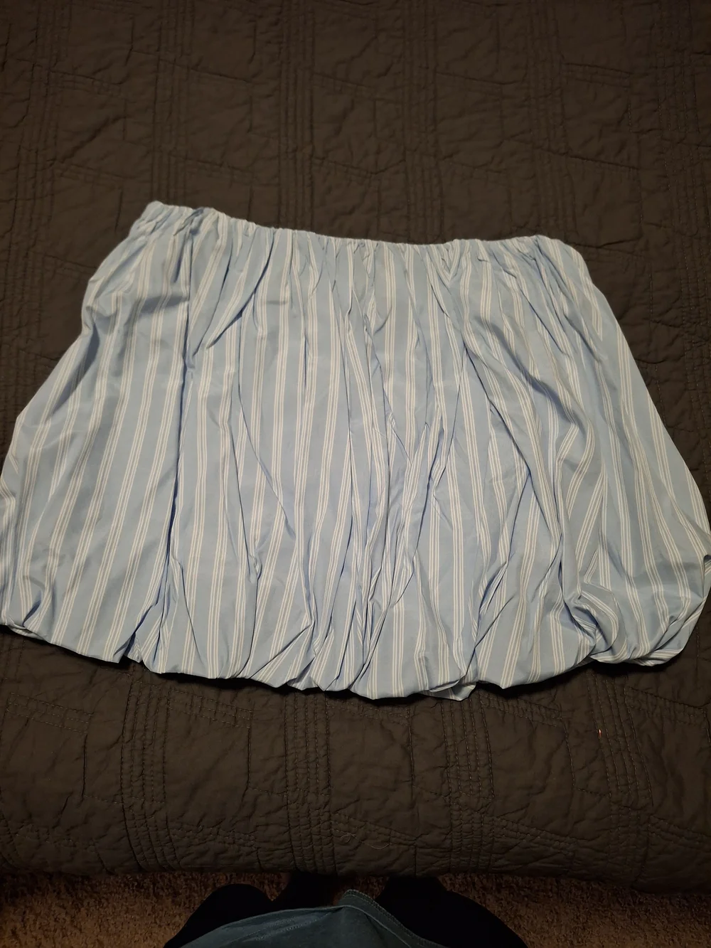 Gianni Bini Light Blue Striped Bubble Skirt - Women